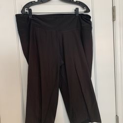 Nike Dri Fit Capri Length Black Leggings Size Xl