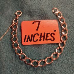 St.Silver Link Bracelet 7"L-7.83 Grams   RH 