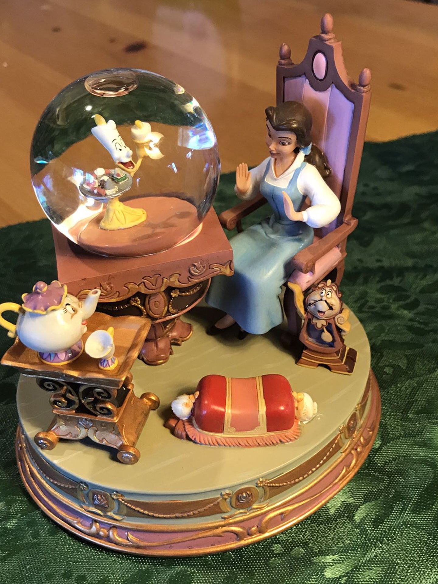 Beauty & The Beast Figurine With Small Globe