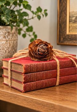 Vintage Little Masterpiece Red Book Home Decor