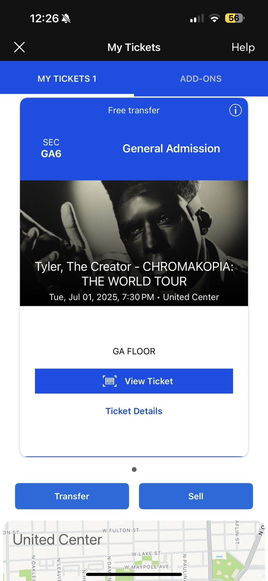 Floor Admission Tyler Tickets (july 1st chicago)