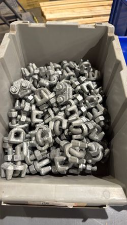 Wire rope clamps 3/8 drop galv
