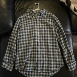 Ralph Lauren Classic Fit Plaid Dress Shirt Large 