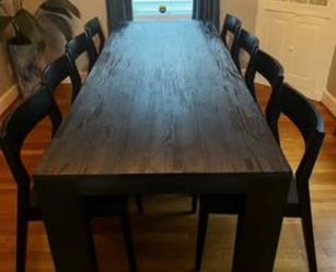 BRAND NEW SOLID WOOD Dining Table & 8 Solid Wood Chairs