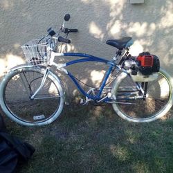43cc Motorized Custom Huffy Beach Cruiser 