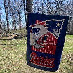 New England Patriots NFL Fleece red white & blue  blanket