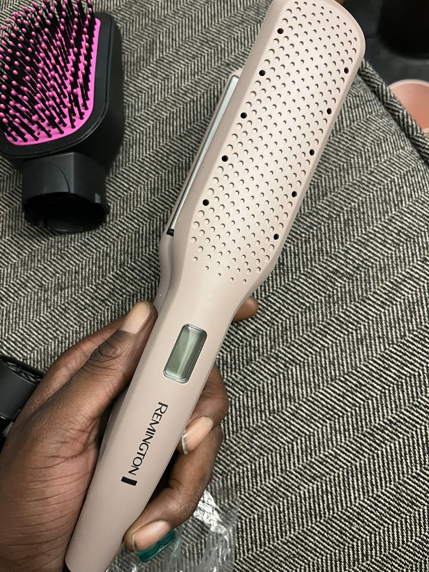 Hair Brush With Dryer Attached And Flatirons