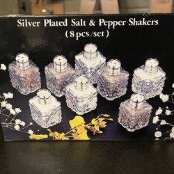 Silver plated salt & pepper shakers