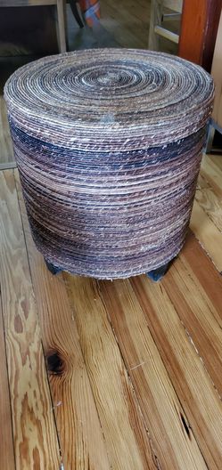 Warm Browns Rattan Wooden Storage Ottoman