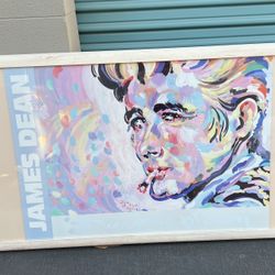 Framed  Art  JAMES DEAN by James Paul 1987   