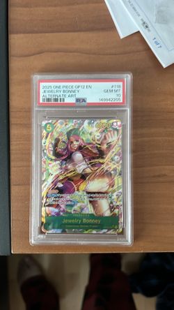 One Piece TCG Jewelry Bonney Alt Art PSA10