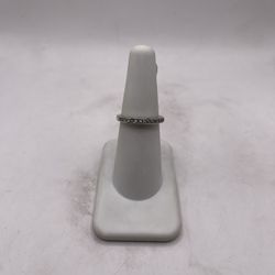 Platinum Engagement Style Ring w/ Dia Chips