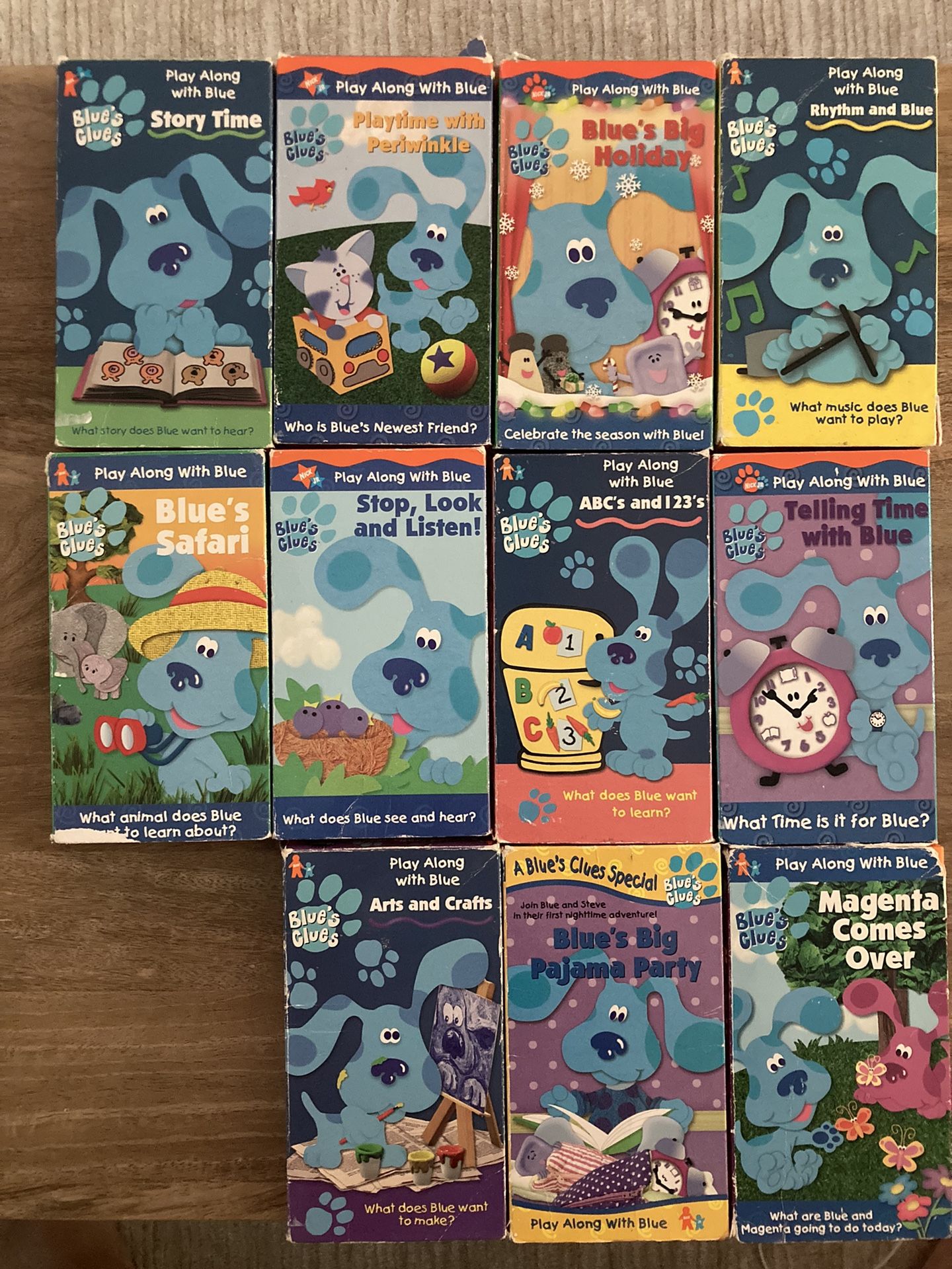 Blue’s Clues VHS Tapes Lot Of 11