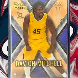 Davion Mitchell RC Sacramento Kings 2022 Matte Chase X-plode Wild Card /75