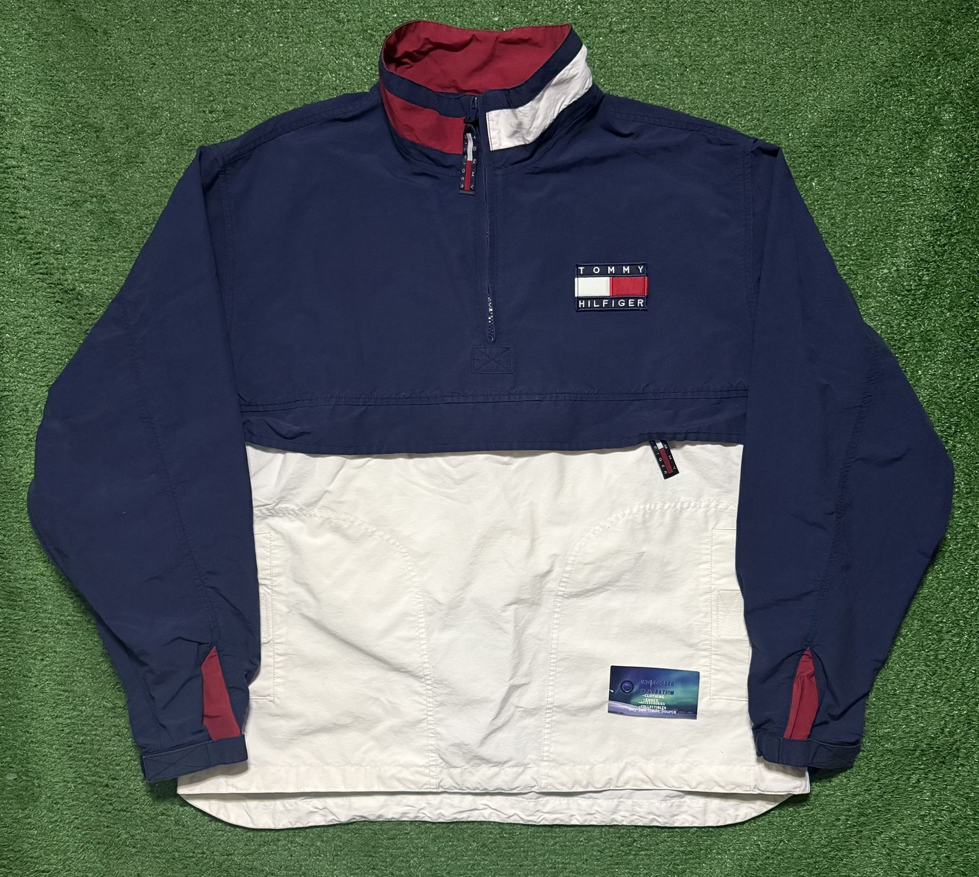 Vintage Tommy Hilfiger Quarter Zip Jacket Medium