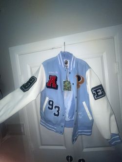 Blue Bape Varsity Jacket