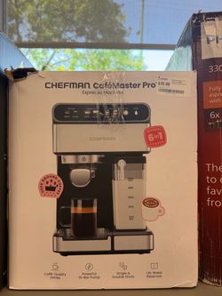 Chefman CaféMaster Pro Espresso Machine – Stainless Steel Finish
