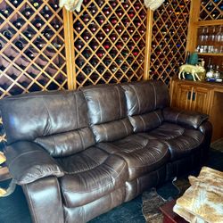 Leather Sofa Bed  OBO