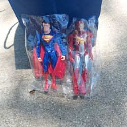 Superman And Ironman Action Figures