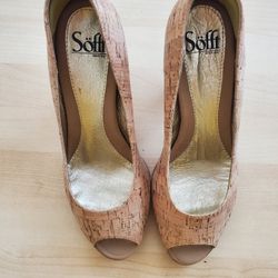 Open Toe Cork Pumps