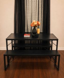 Dining room table with 2 benches