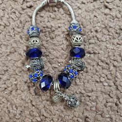 Blue Beaded Bracelet 