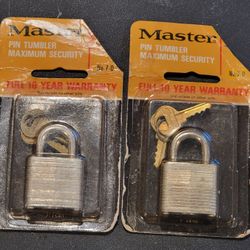 New Set of 2 Master Padlocks