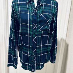 Arizona Plaid Button Down Shirt - S