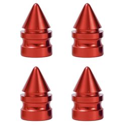Aluminum Valve Stemp Caps (red Spikes)