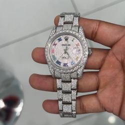 Buss Down Rolex with Rainbow Numerals 