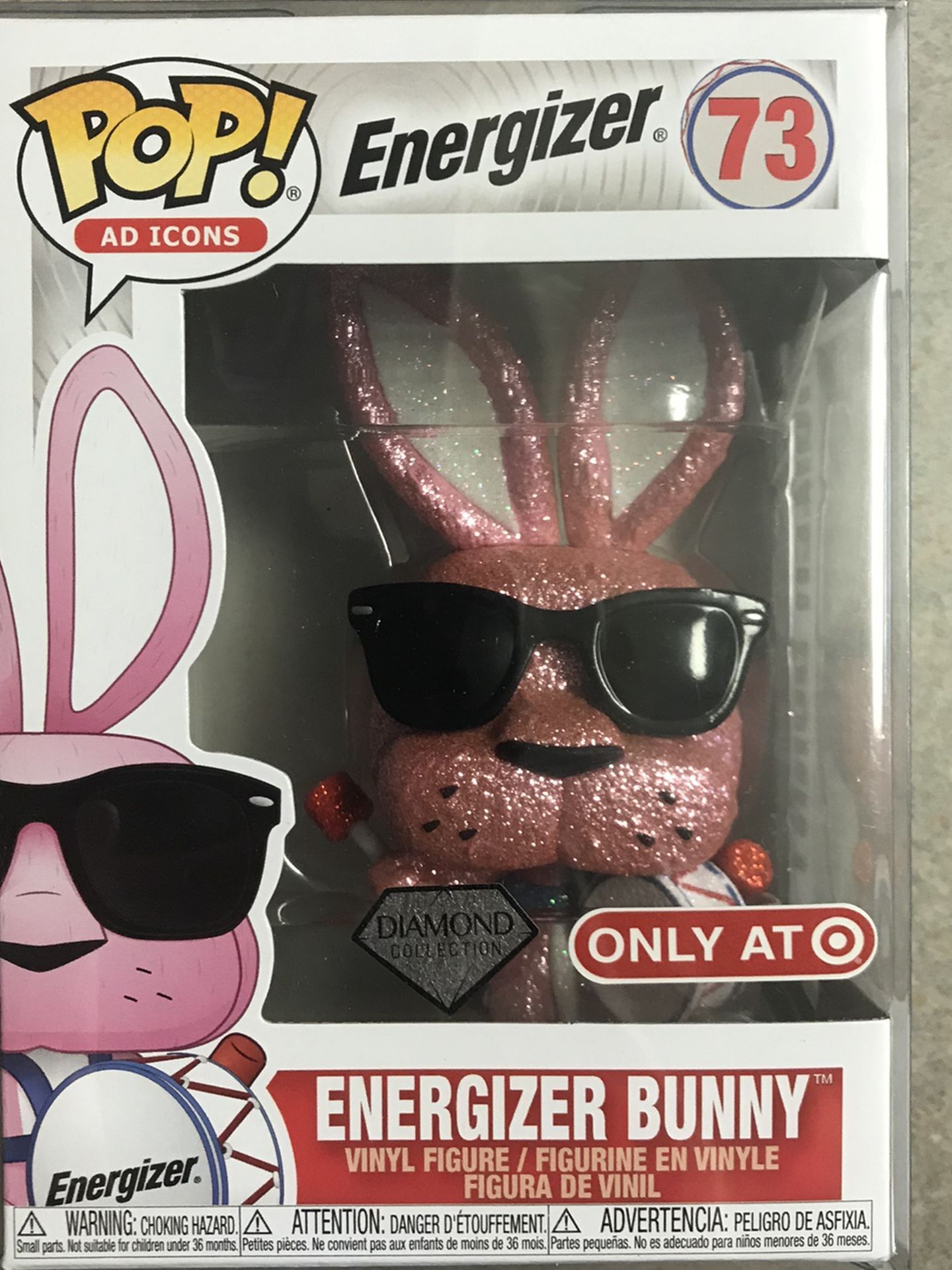 Energizer Bunny Diamond Funko Pop *MINT IN HAND* Target Exclusive Ad Icons 73 with protector