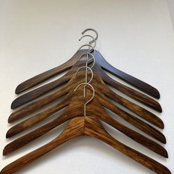 (6) Wooden Clothing Hangers New