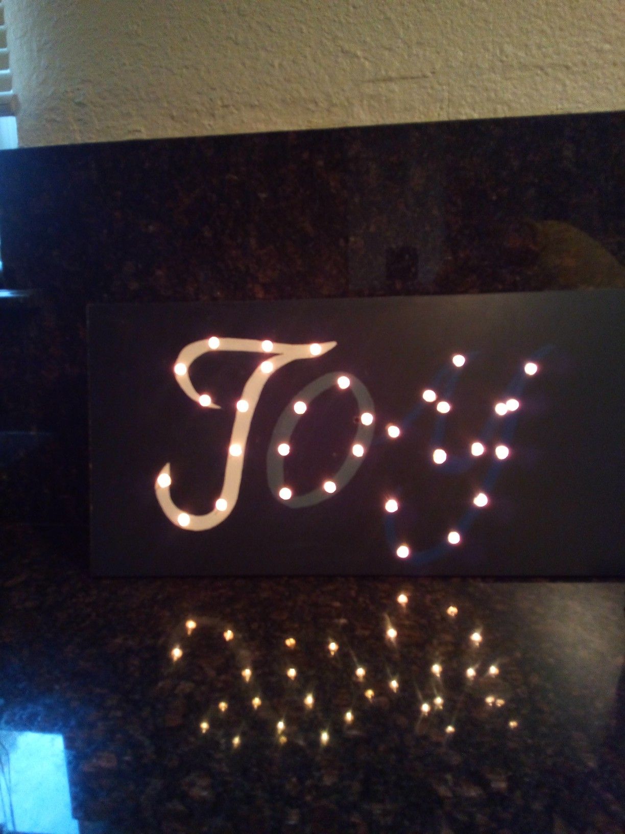 JOY LIGHTED CHRISTMAS SIGN