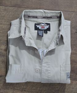 HARLEY Davidson Skull Mechanics Shirt (L)