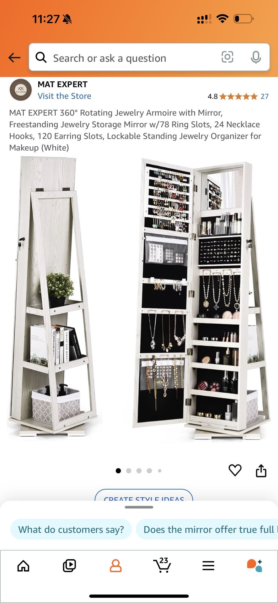 Jewelry Stand With Mirror