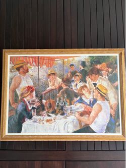 Framed Renoir  "Luncheon of the Boating Party" print -gold frame