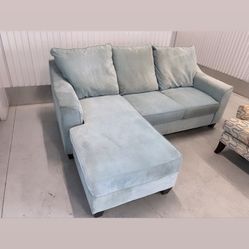 Sky Blue Sectional Couch