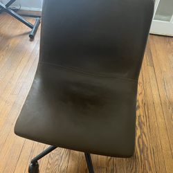 Faux Leather Rolling Chair