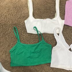 5 cropped tops all sizes small 
