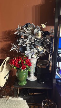 Beautiful home made flower arrangement one of a kind