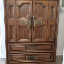 Antique Mediterranean Style Dresser Wardrobe Armoire 