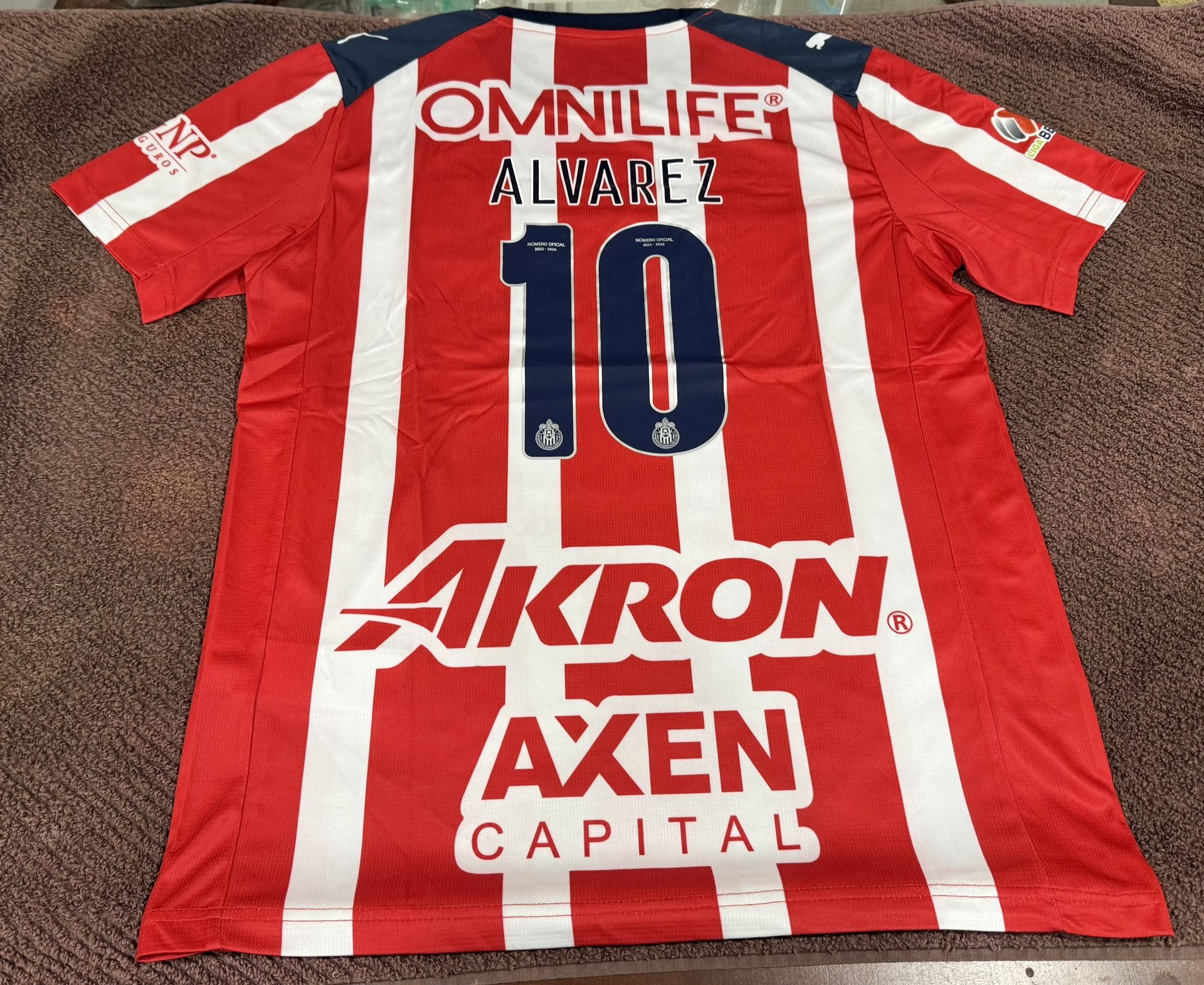 2025-2026 Puma Chivas Home Jersey Efrain Alvarez Number 10