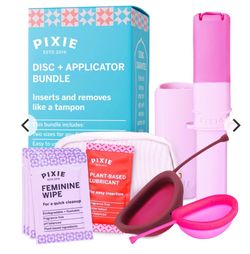 Menstrual discs + applicator bundle ( comes with medium and large discs)
