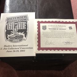 G.I. Joe 2003 Defender of Freedom Collectors’ Convention Program & Certificate.