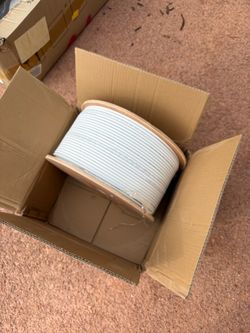Large Spool of White Cable Co axle