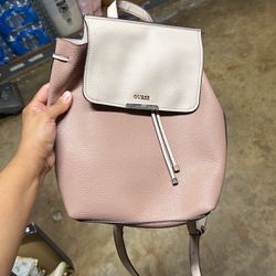 Guess Pink Leather Backpack 