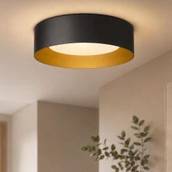 AUTELO 14in Frosted Glass Flush Mount Light