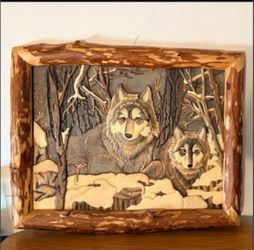 Wolf Wooden Artwork