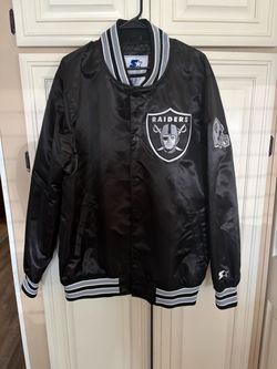Starter Raiders NFL Satin Bomber Jacket