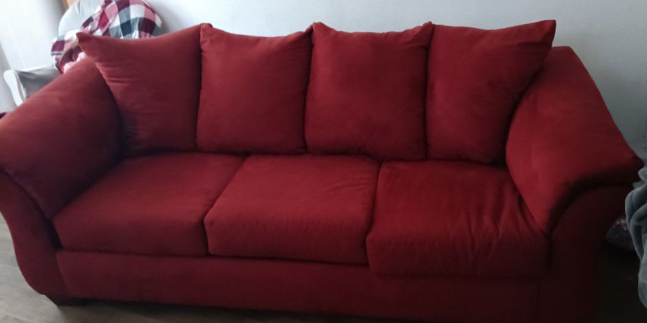 Burgundy Couch 
